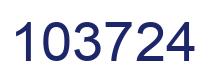 Number 103724 blue image