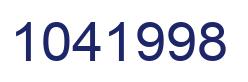 Number 1041998 blue image