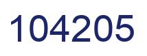 Number 104205 blue image