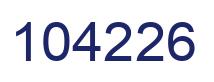 Number 104226 blue image