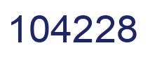 Number 104228 blue image