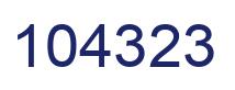 Number 104323 blue image