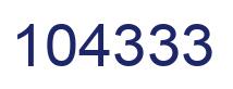 Number 104333 blue image