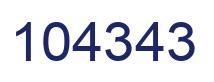 Number 104343 blue image