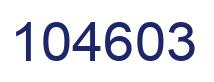 Number 104603 blue image