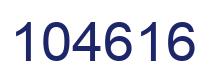Number 104616 blue image