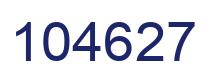 Number 104627 blue image