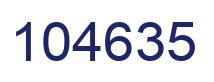 Number 104635 blue image
