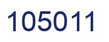 Number 105011 blue image