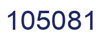 Number 105081 blue image