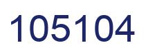 Number 105104 blue image
