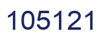 Number 105121 blue image