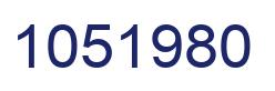 Number 1051980 blue image