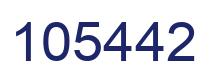 Number 105442 blue image