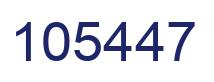 Number 105447 blue image