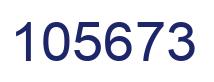 Number 105673 blue image