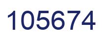 Number 105674 blue image