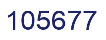 Number 105677 blue image