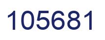 Number 105681 blue image
