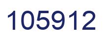 Number 105912 blue image