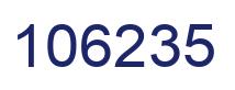 Number 106235 blue image