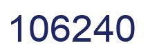 Number 106240 blue image