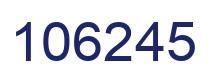 Number 106245 blue image