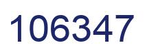 Number 106347 blue image