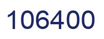 Number 106400 blue image