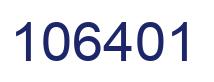 Number 106401 blue image