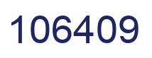 Number 106409 blue image
