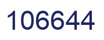 Number 106644 blue image