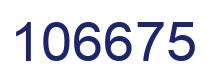 Number 106675 blue image
