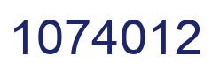 Number 1074012 blue image