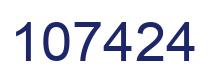 Number 107424 blue image