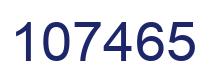 Number 107465 blue image