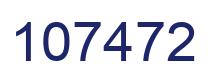 Number 107472 blue image