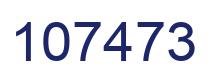 Number 107473 blue image