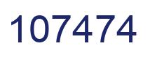 Number 107474 blue image