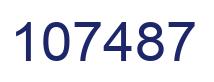 Number 107487 blue image