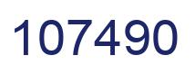 Number 107490 blue image