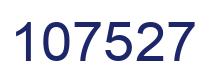 Number 107527 blue image