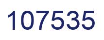 Number 107535 blue image