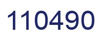 Number 110490 blue image