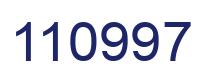 Number 110997 blue image