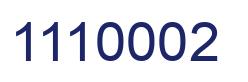 Número 1110002 imagen azul
