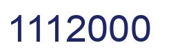 Number 1112000 blue image