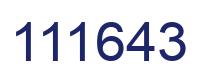 Number 111643 blue image