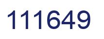 Number 111649 blue image