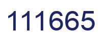 Number 111665 blue image